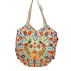 Handmade Jaipuri Embroidered Cotton Handbag Multicolor Ethnic Tote with Peacock Design